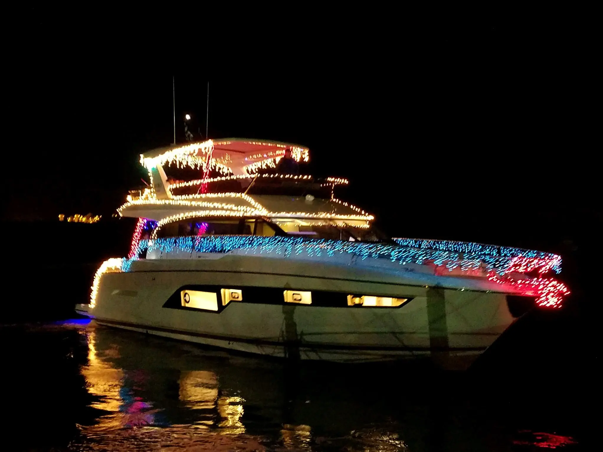 Christmas Lights On Boats