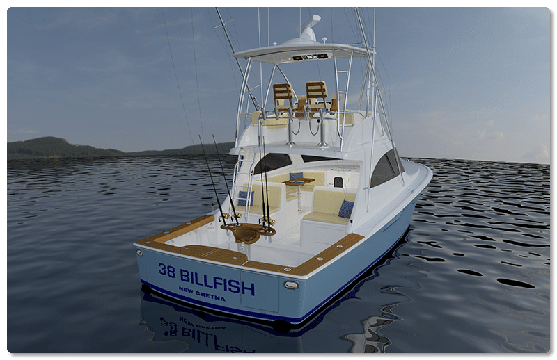 Viking 38 Billfish rendering