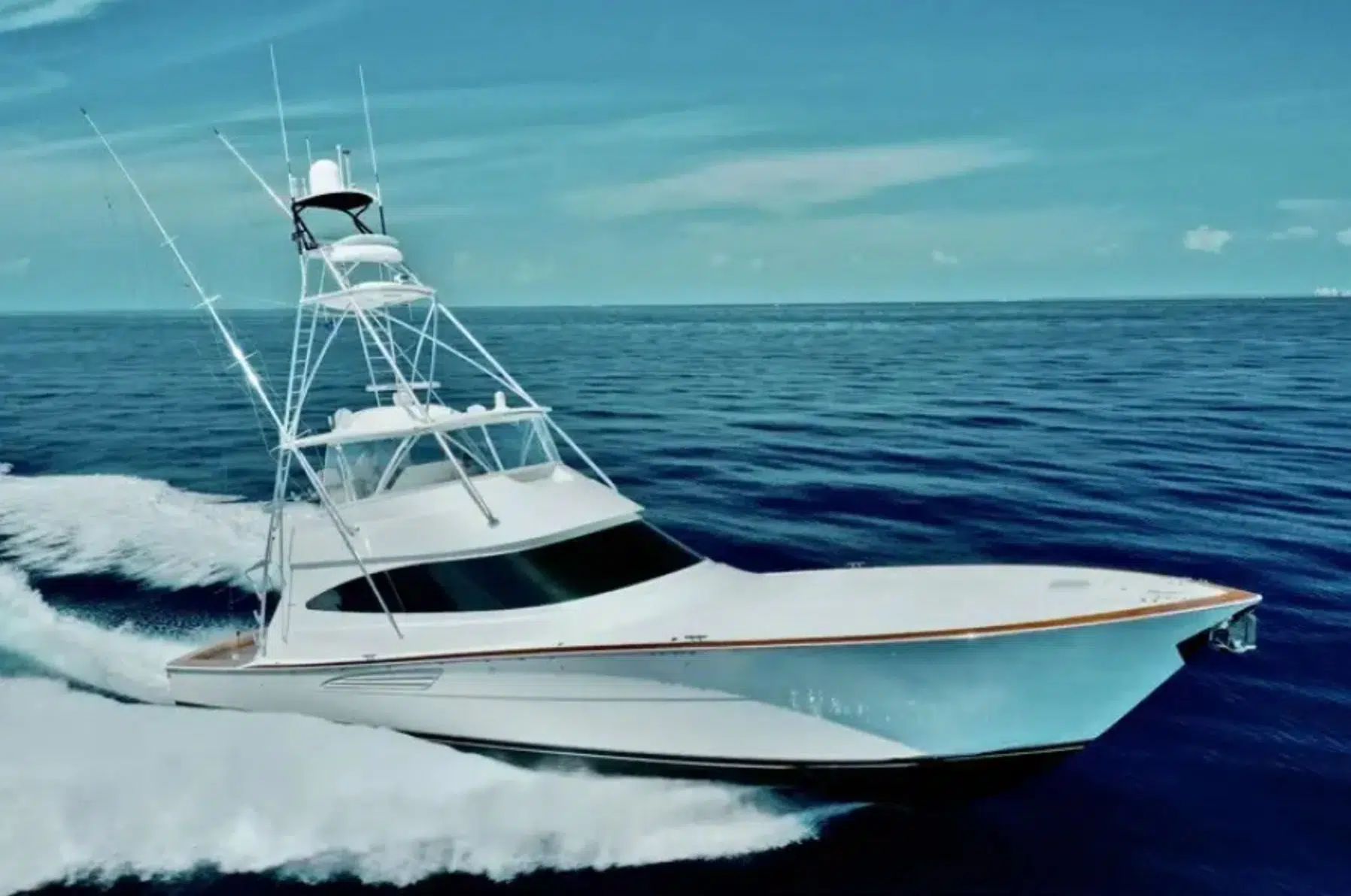 Pre-owned yacht sailing in water