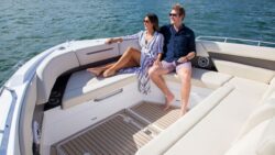 couple onboard the Cruisers 50 GLS