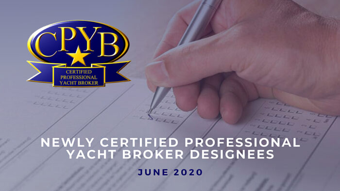 newly certified professional yacht brokers