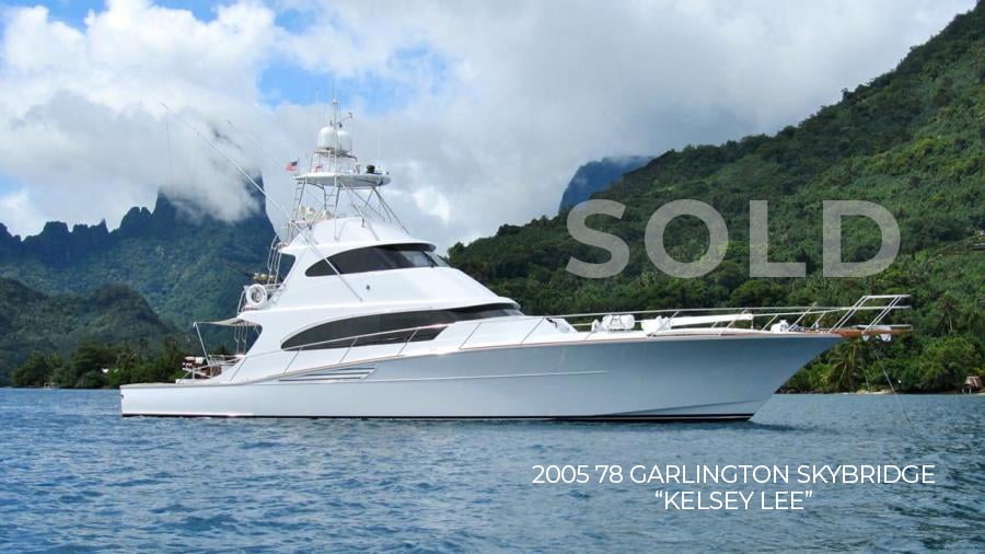 78 Garlington Skybridge Yacht Kelsey Lee Sold Report Galati Yachts