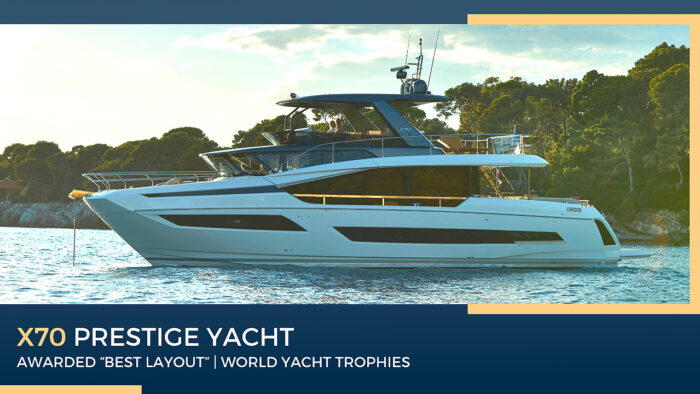 x70 prestige yacht awarded best layout at world yacht trophies